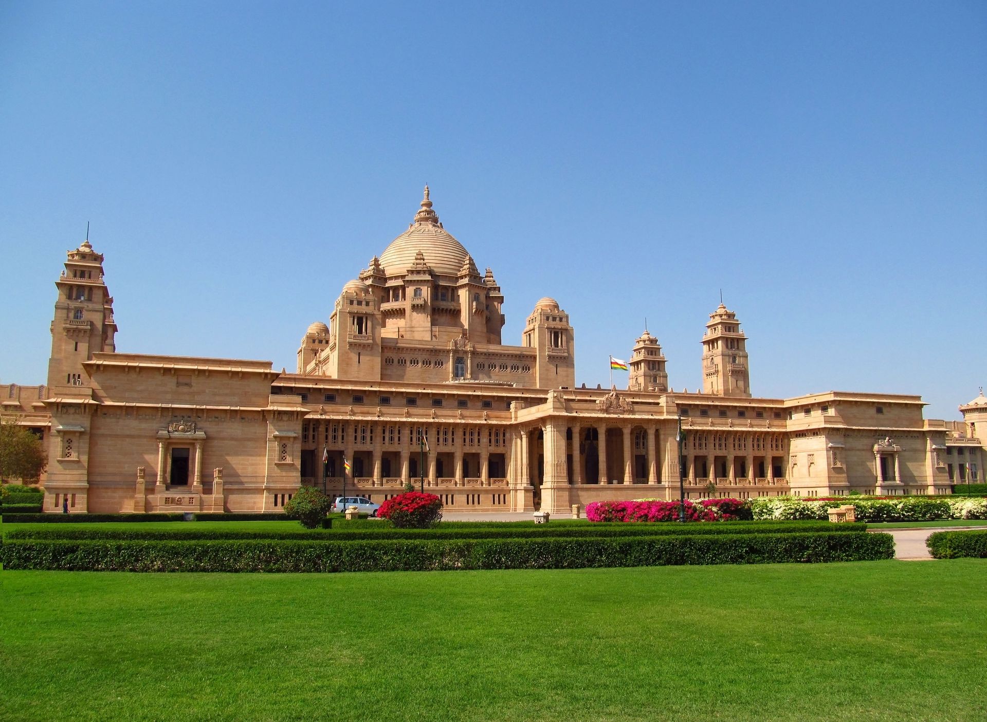 Umaid Bhawan Palace, a five-star hotel in Jodhpur, Rajasthan, India.