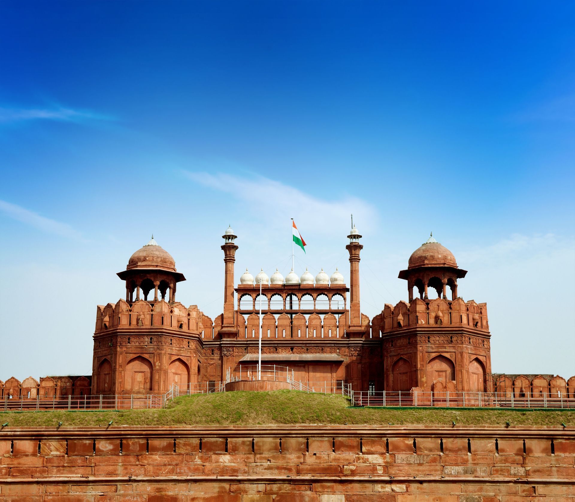 Red Fort, a fort in Delhi, India.
