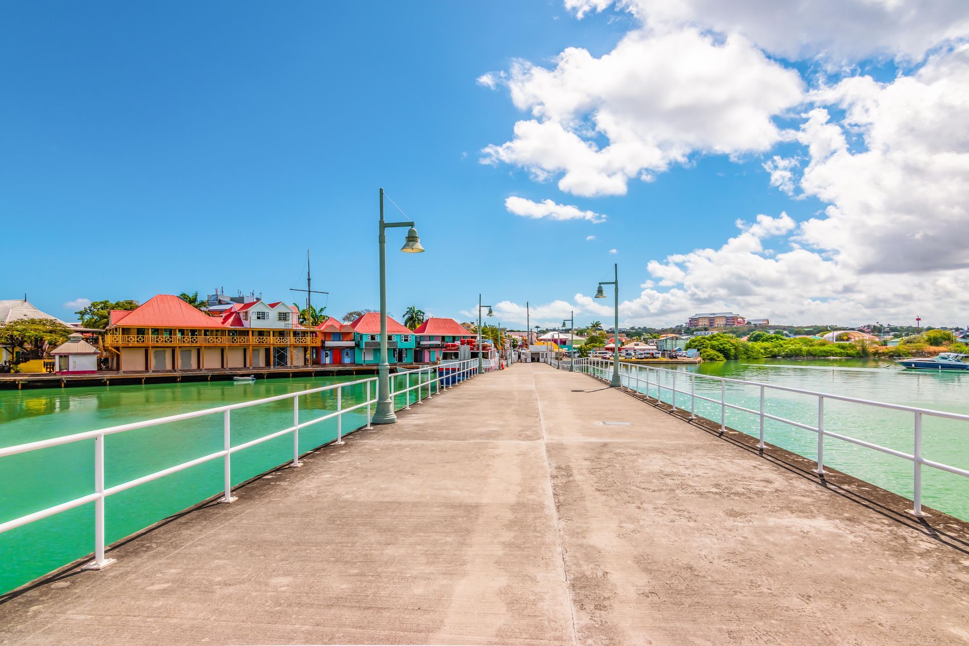 A walking bridge in Saint John, Antigua.