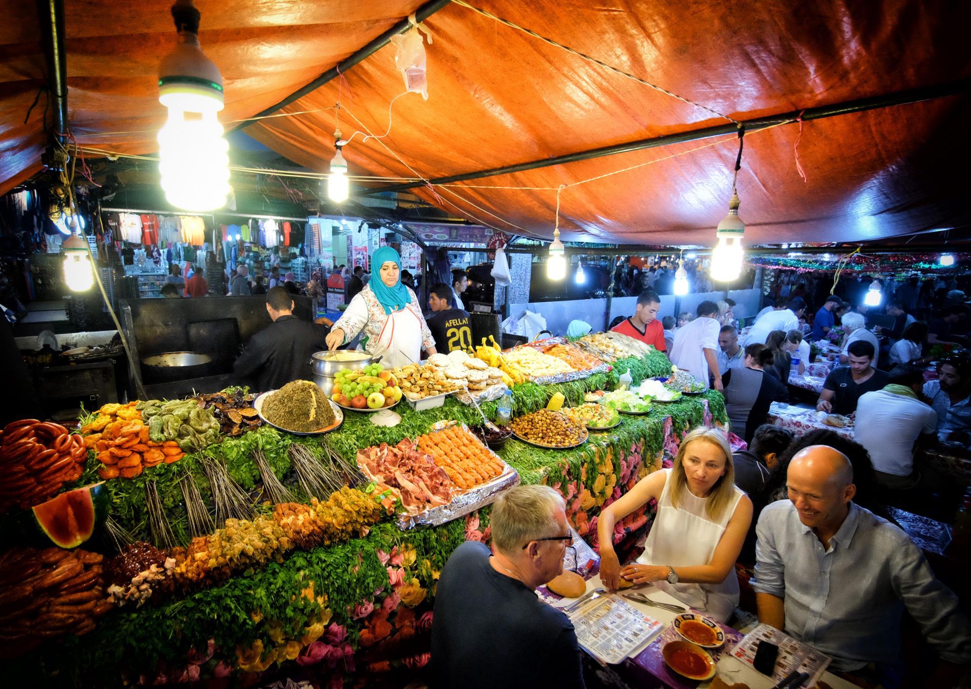 A market in Marrakech, Morocco.