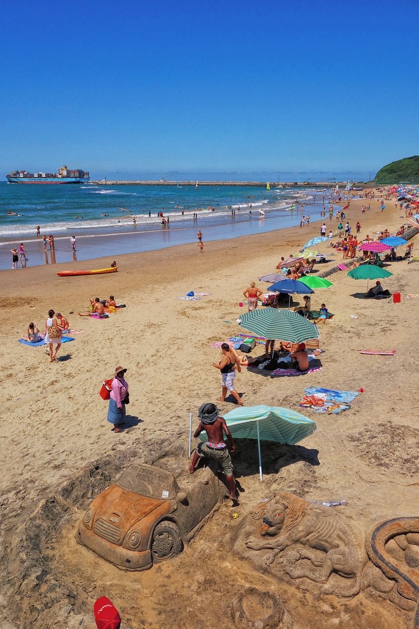 Ushaka Beach, a beach pavilion in Durban, South Africa.
