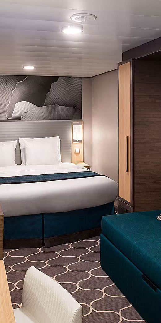 There is a large bed in the middle of the room.