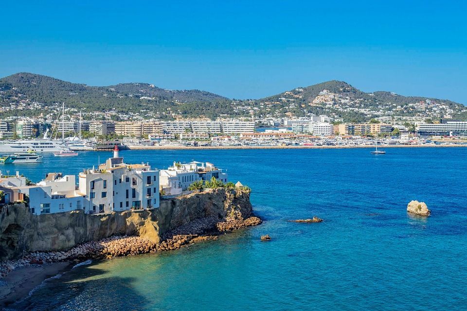 Ibiza Old Town in Spain.