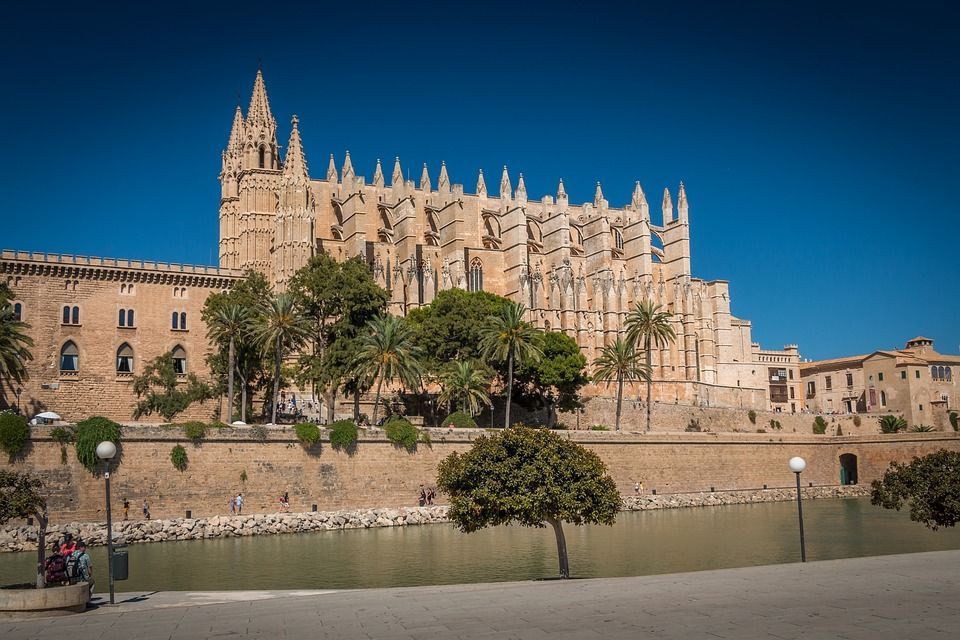 Catedral-Basílica de Santa María de Mallorca, a cathedral in Majorca, Spain.