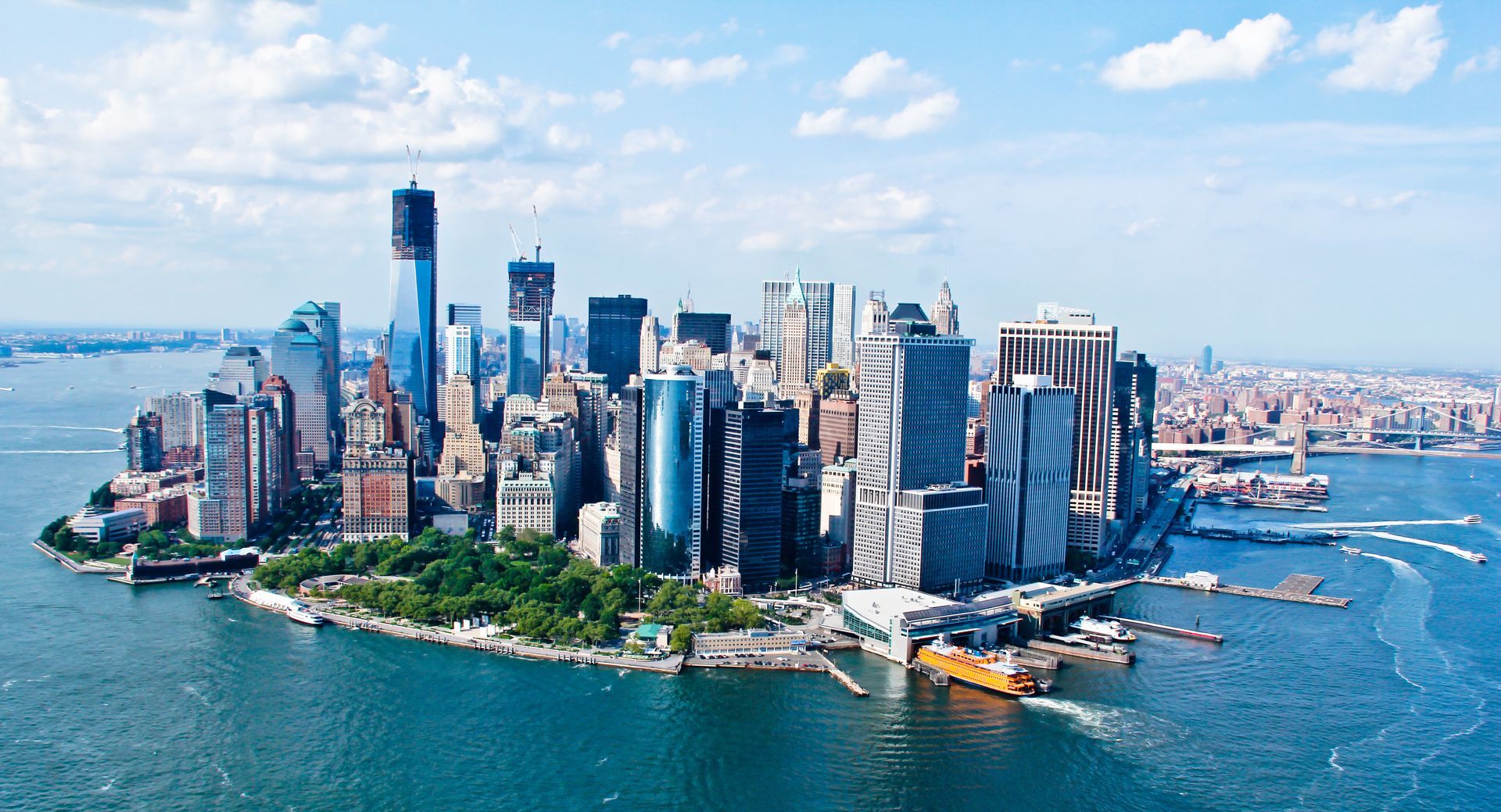 The Statue of Liberty, a famous sculpture in New York, United States.