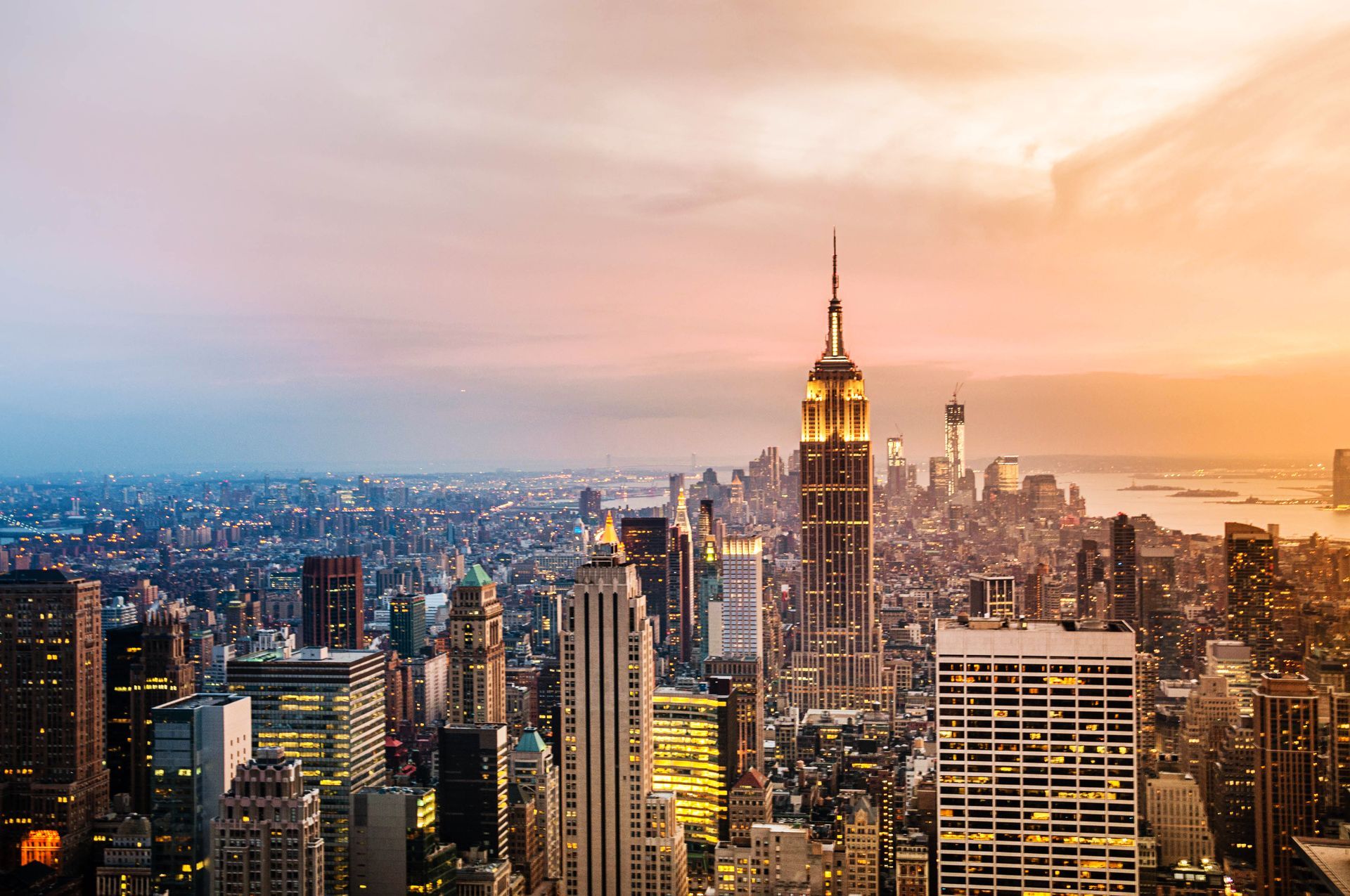 One World Trade Center, a skyscraper in New York, United States.
