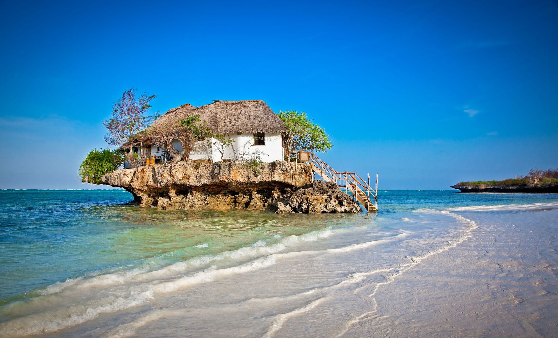 The Rock Restaurant Zanzibar, a seafood restaurant in Zanzibar, Tanzania.