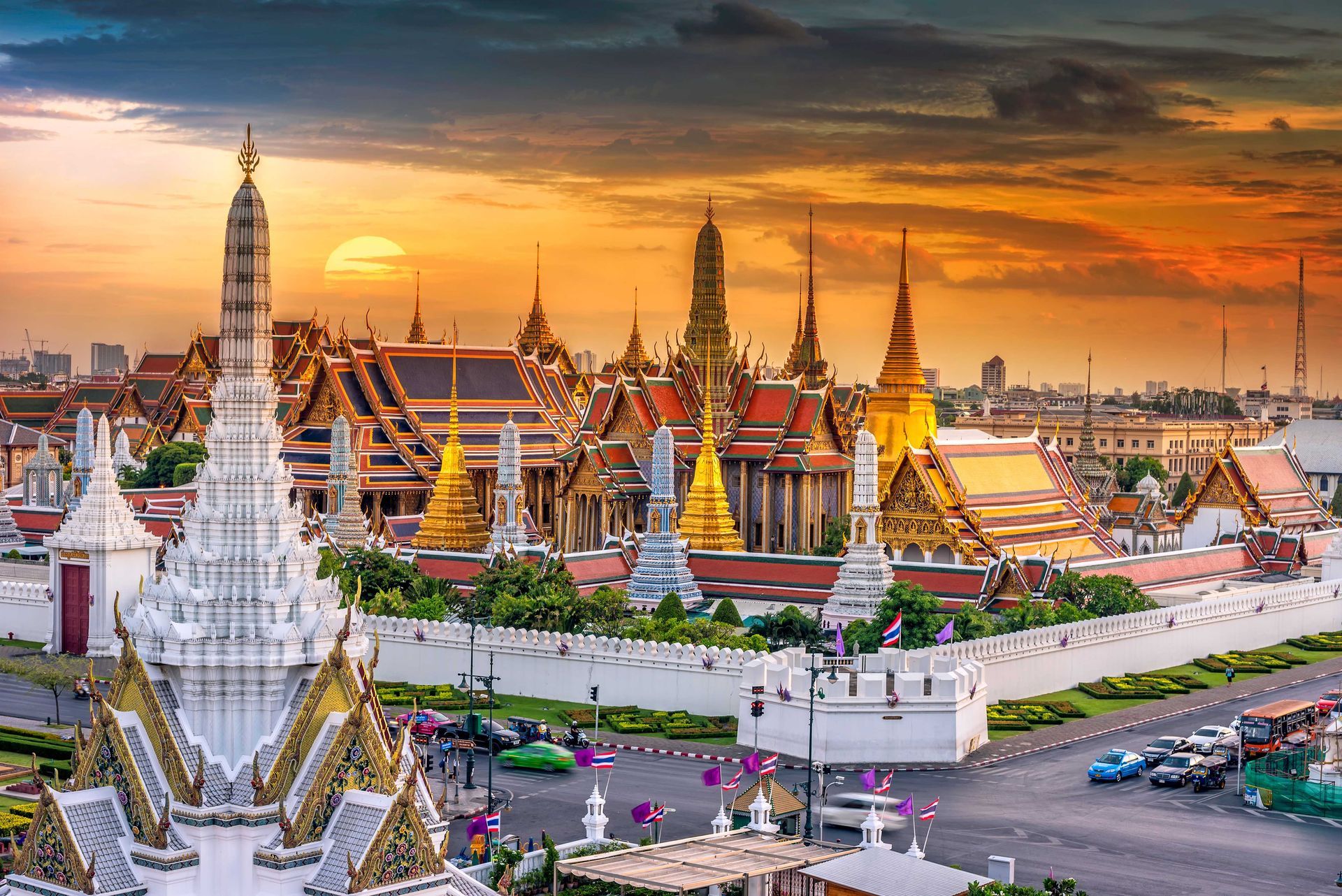 The Grand Palace, a Building complex in Bangkok, Thailand.