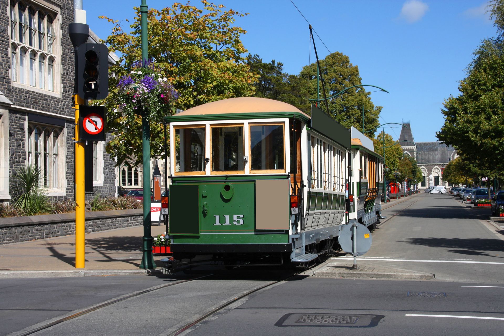 A tram in Christchurch, New Zealand.