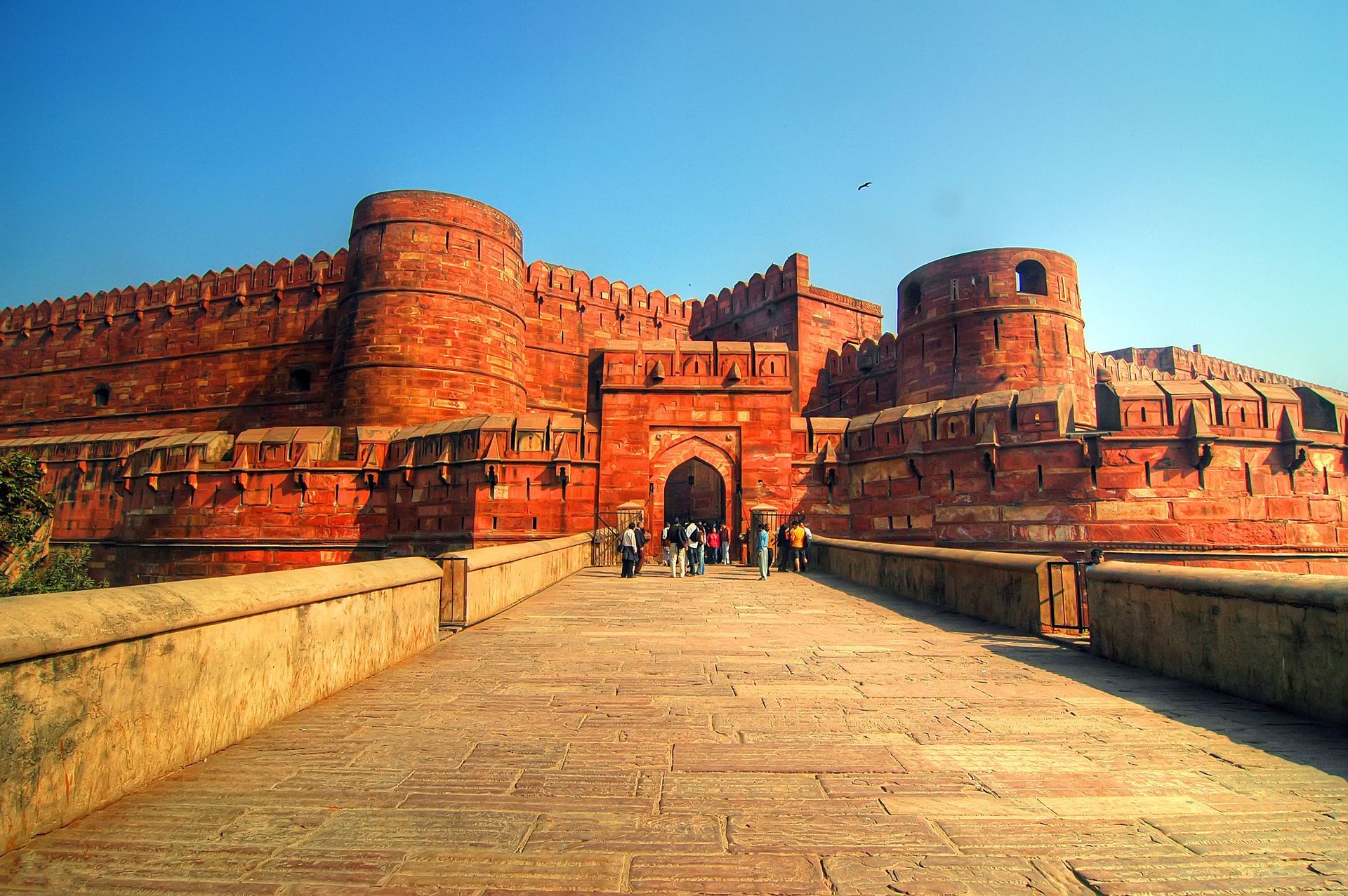 Agra Fort, a fort in Agra, India.
