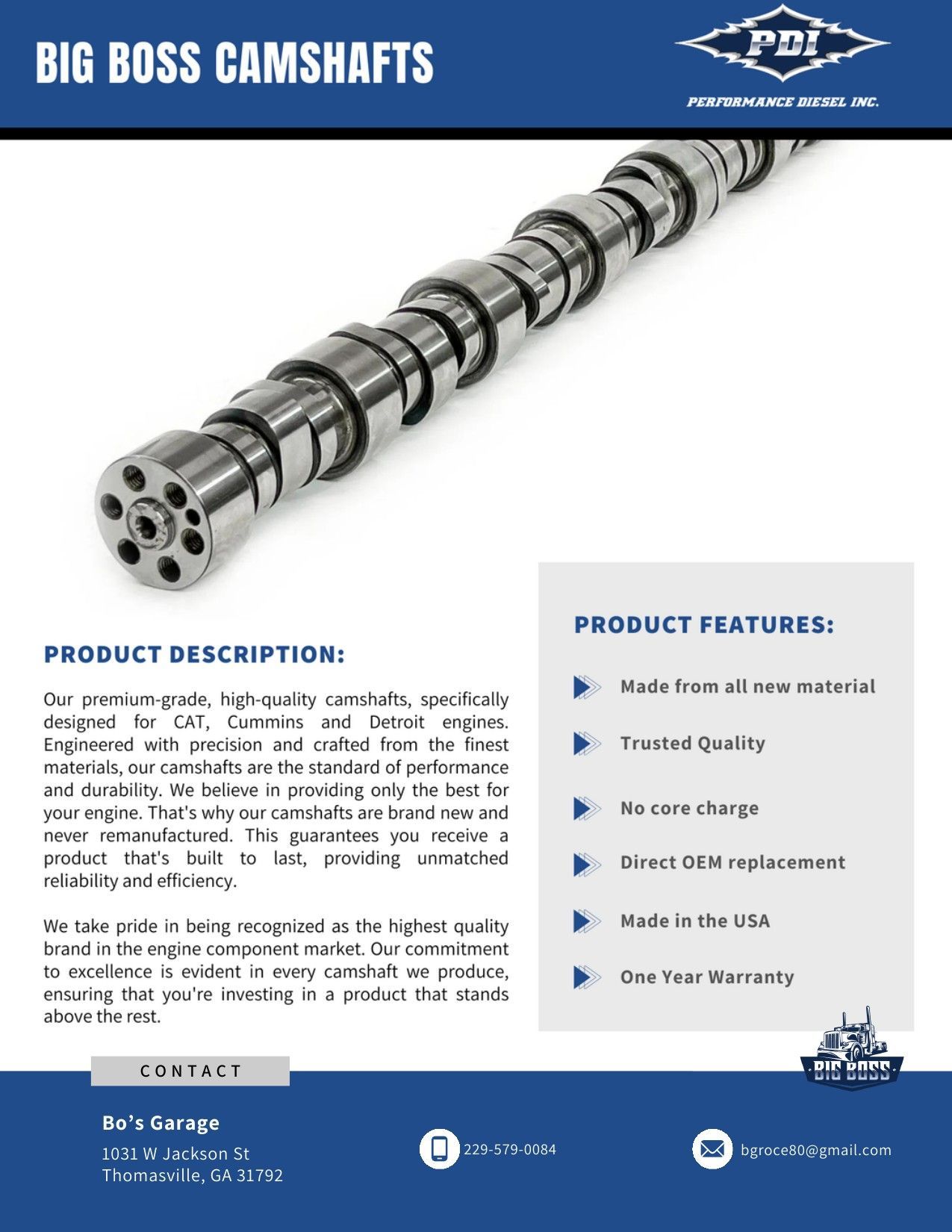 Big Boss Camshafts