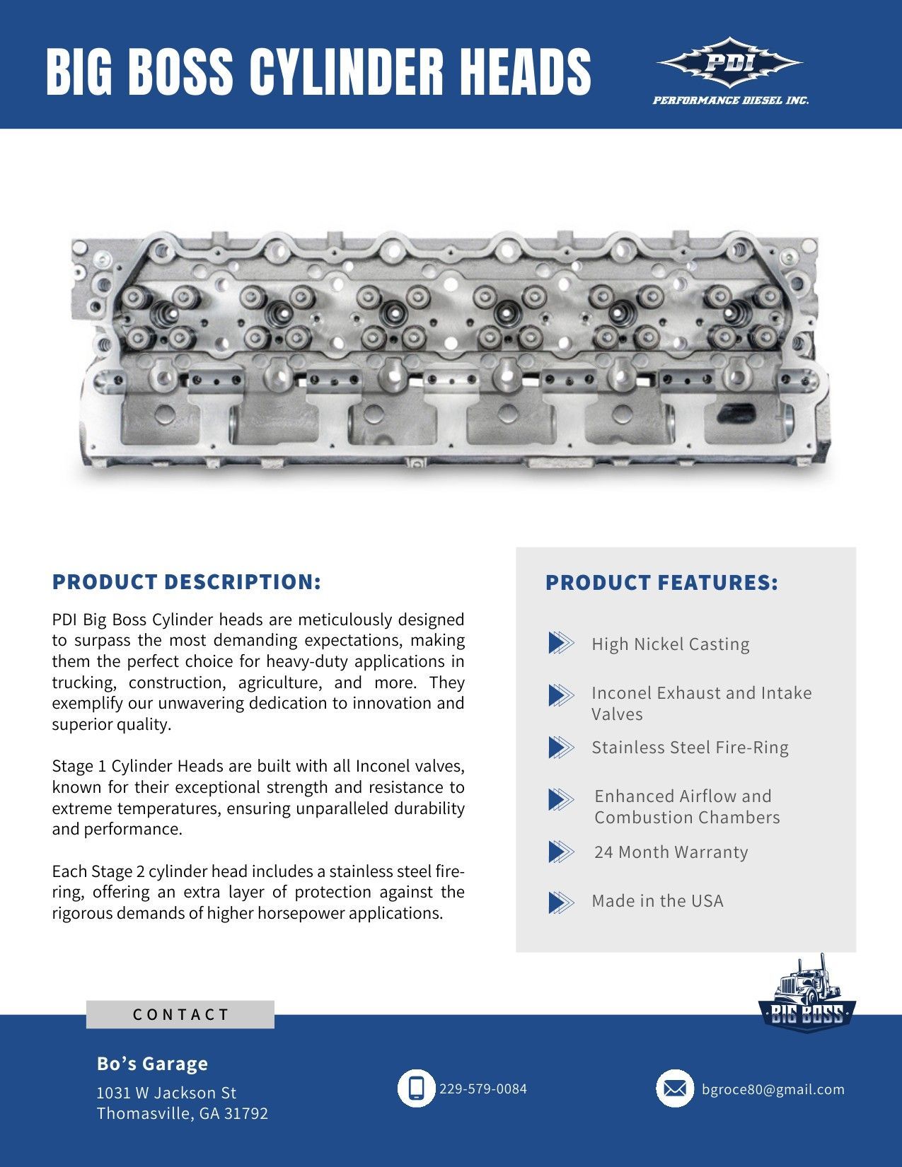 Big Boss Cylinder Heads