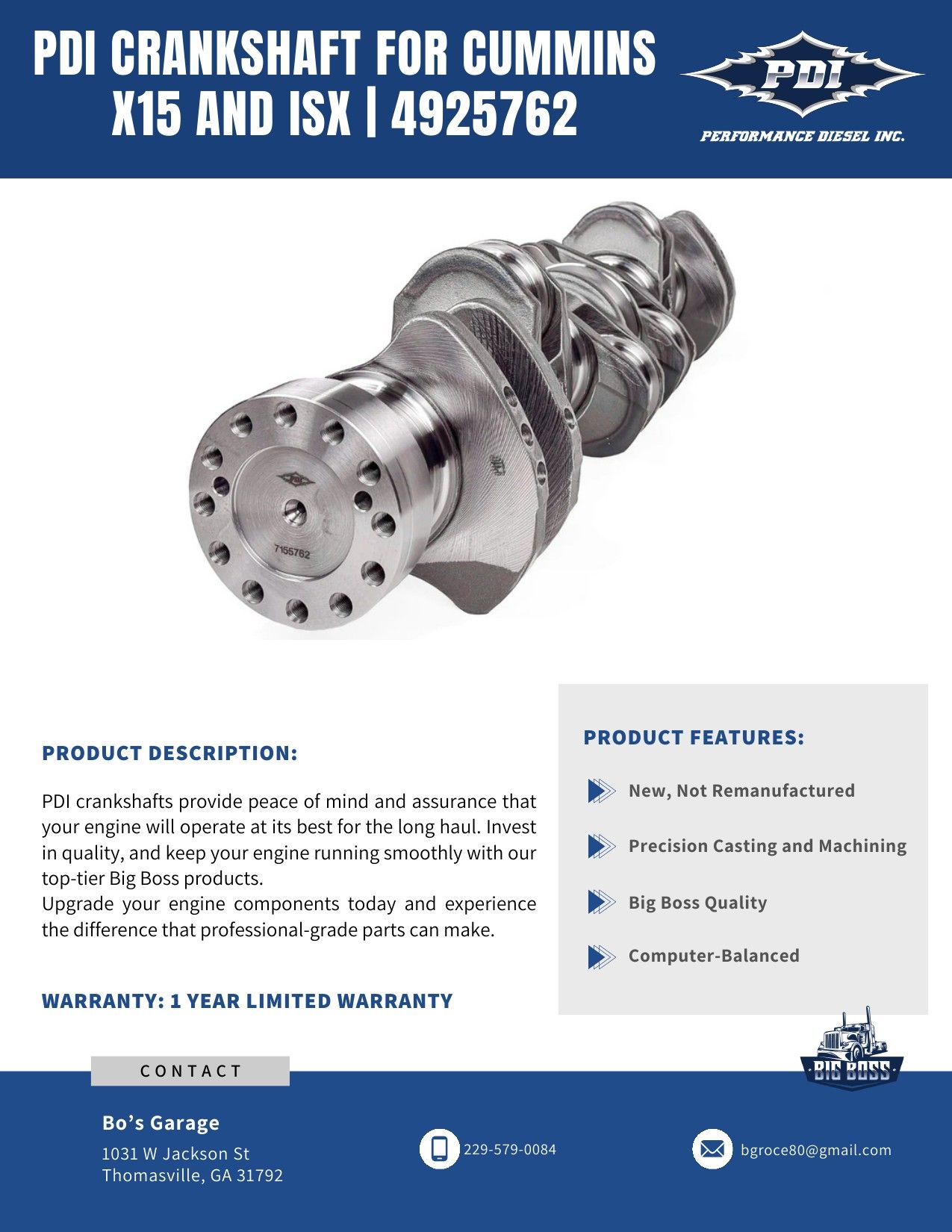 Crankshaft — Cummins X15 and ISX | 4925762