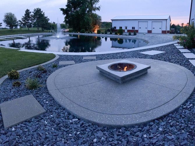 Concrete Firepit — Fort Wayne, IN — Shannon Concrete Construction Concrete Firepit — Fort Wayne, IN — Shannon Concrete Construction
