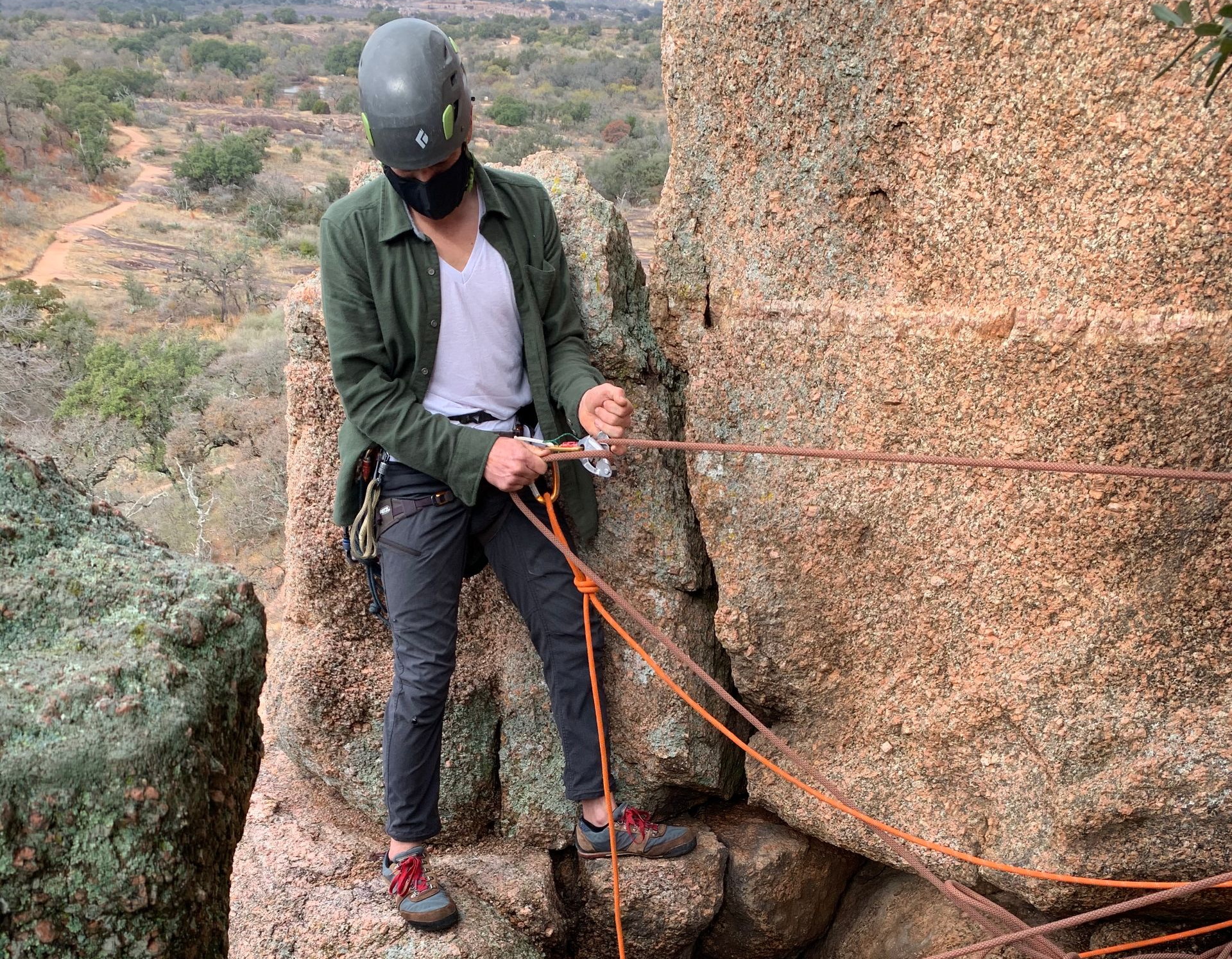 Climbing at Enchanted Rock