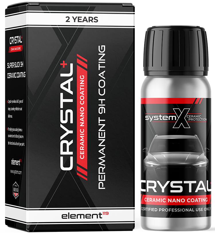 Crystalt+ ceramic nano coating kit with black-and-silver box and bottle on white background