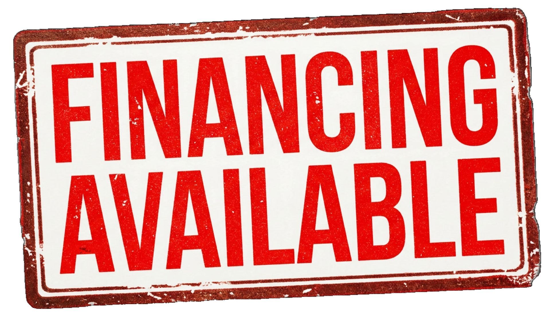 Red stamp reading “FINANCING AVAILABLE” in bold red letters on a white background.