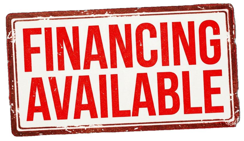 Red stamp reading “FINANCING AVAILABLE” in bold red letters on a white background.