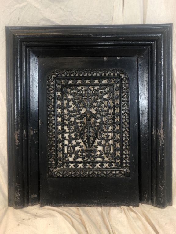 Cast Iron 1878 Victorian Fireplace Surround & Cover