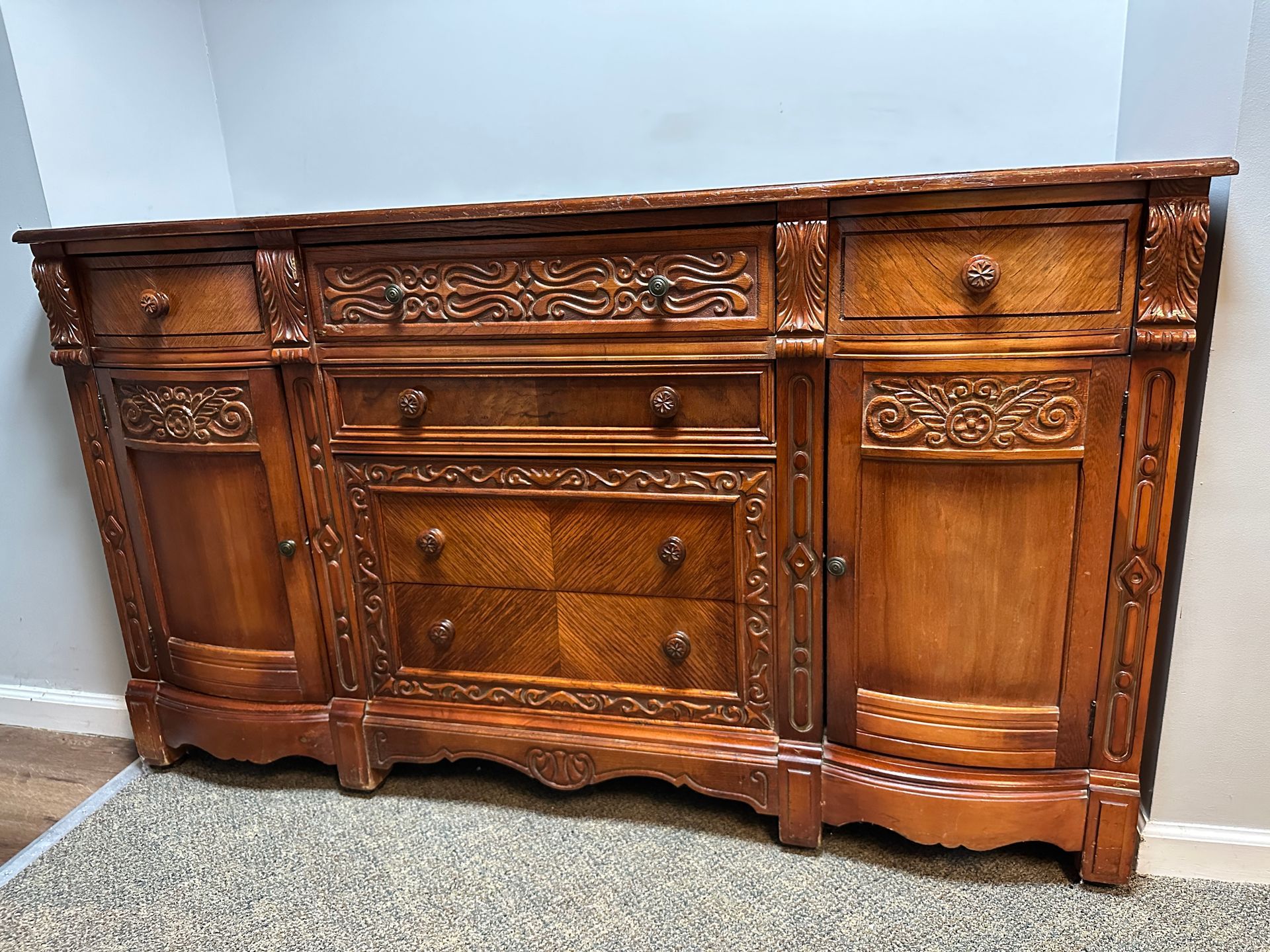 Carved Sideboard  Buffet