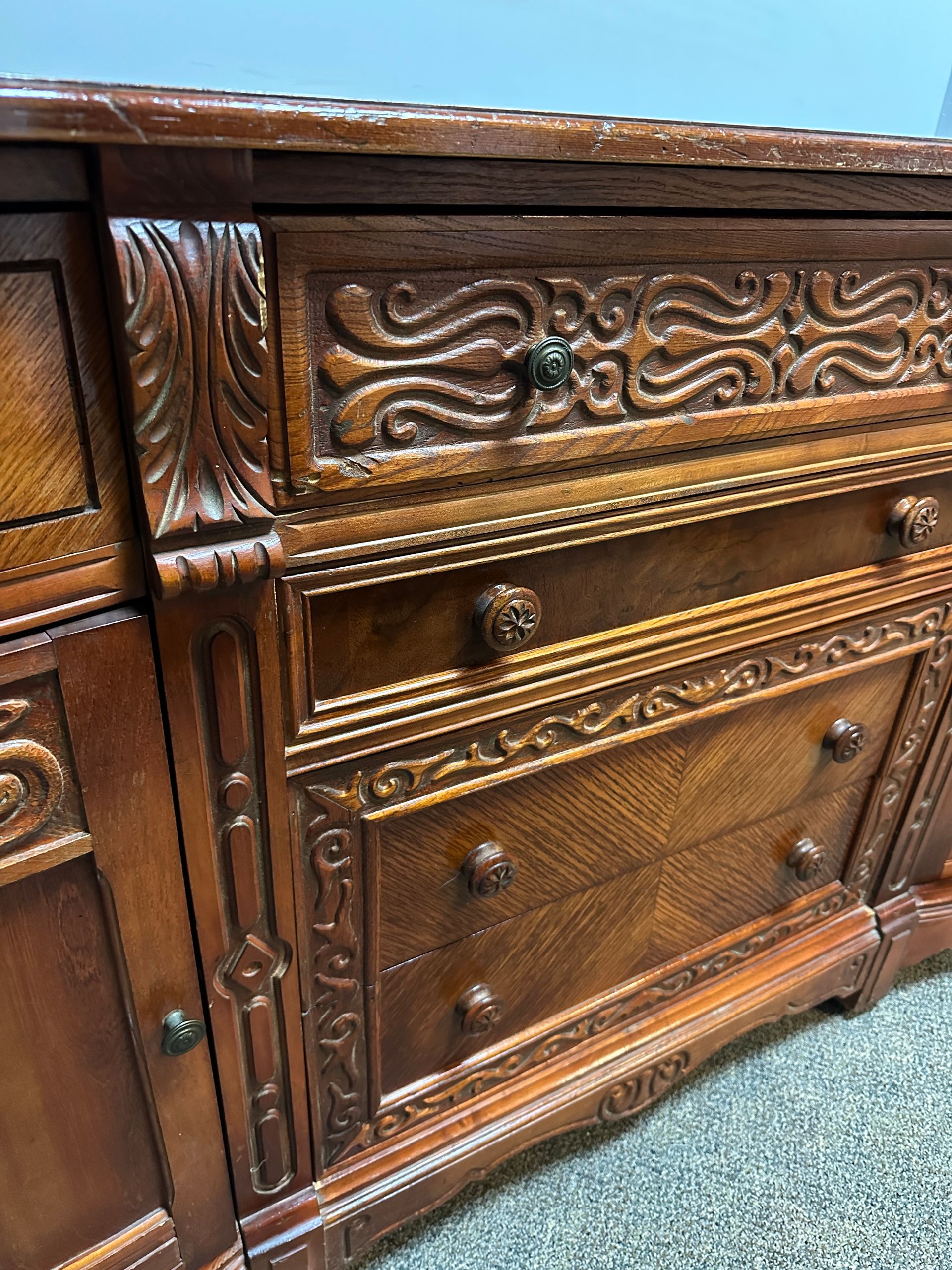 Carved Sideboard  Buffet