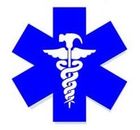 HouseMedics version of a caduseus with a hammer where traditionally a snake image woudl be