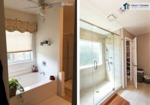 Master Bathroom Tubs before and after
