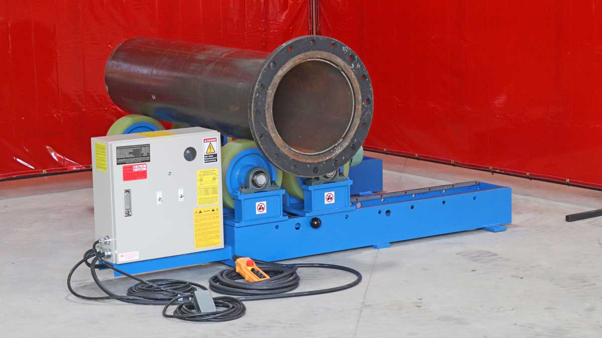 MAC Model EX-R-10-A Tank Turning Roll turning a 16 inch diameter pipe
