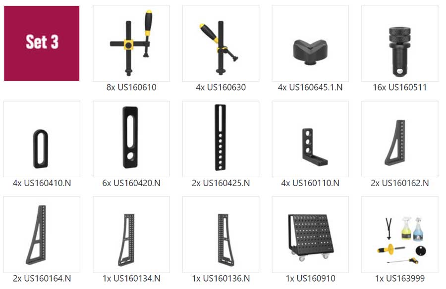 There are many different types of tools in this set.