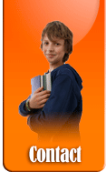 Young person holding books, smiling, with