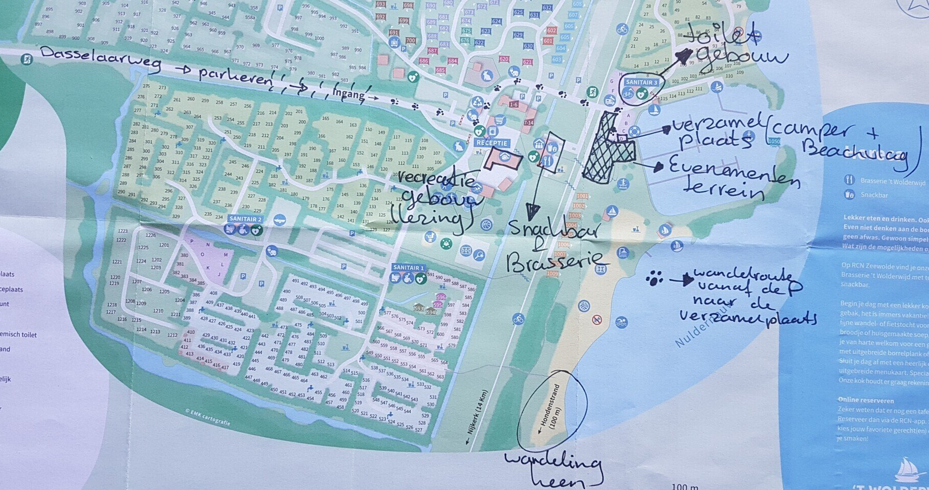 Plattegrond RCN Zeewolde akitadag spiegel van de ziel september 2022