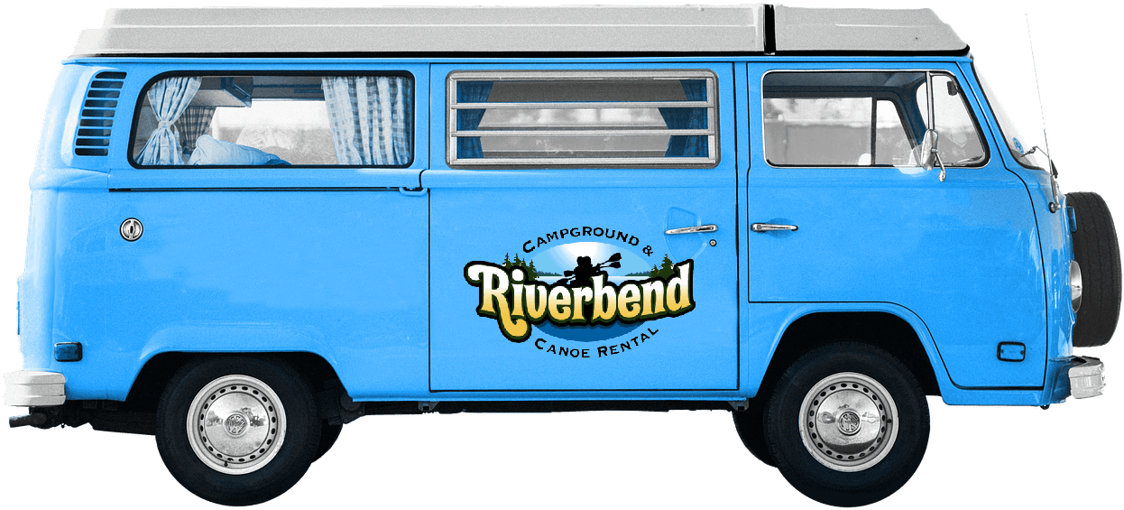 Blue camping van