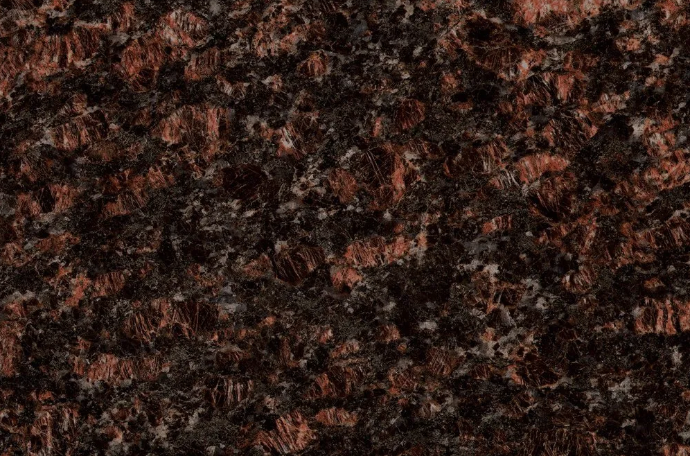 Brown granite with black and reddish-brown flecks.