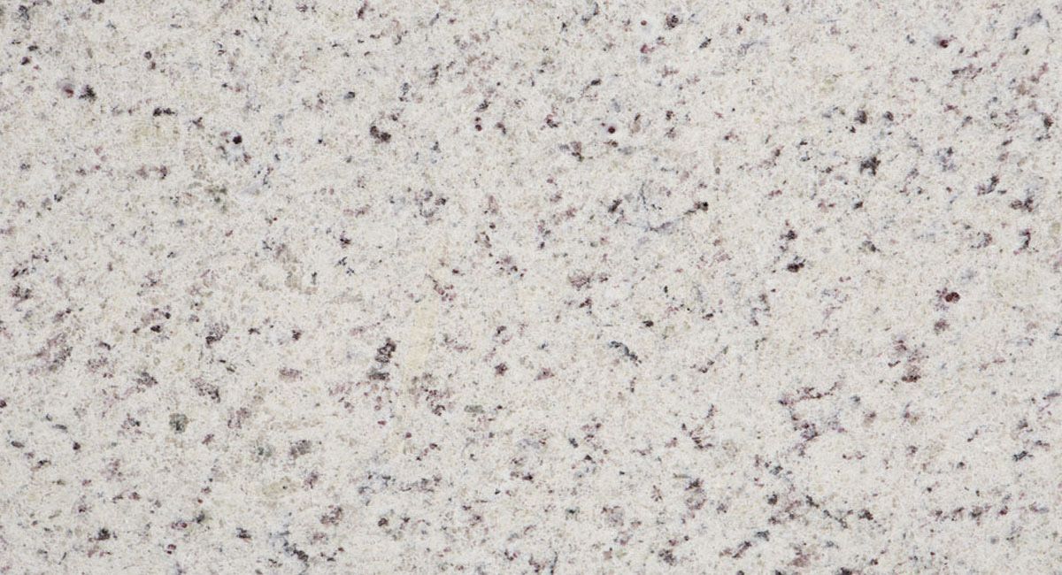 White granite with speckled gray and black flecks.
