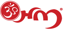 Red logo with 