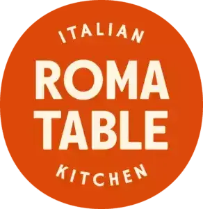 Logo for Italian Roma Table Kitchen, white text on orange circle.