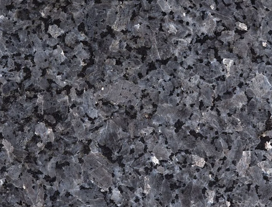 Dark blue granite with flecks of lighter gray and black.