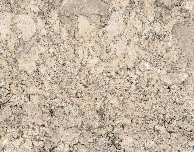 Tan and gray speckled granite countertop.