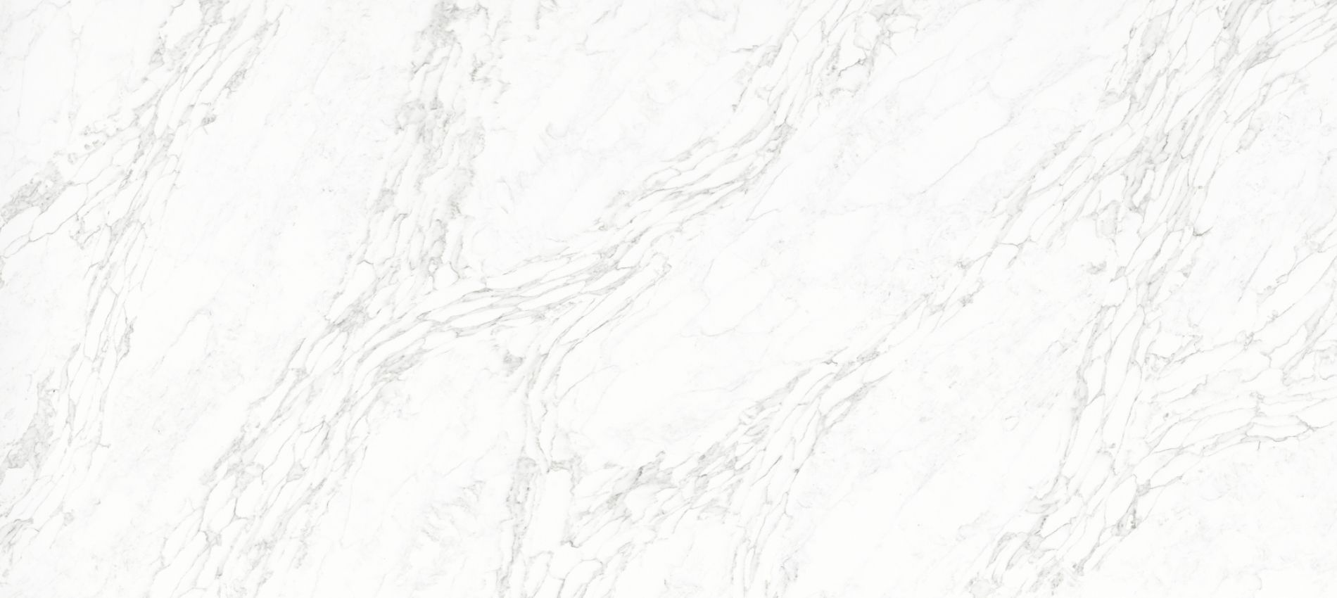 White marble surface with gray veining.
