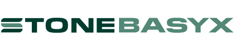 Logo for Stone Basyx, a company with a green and white logo.