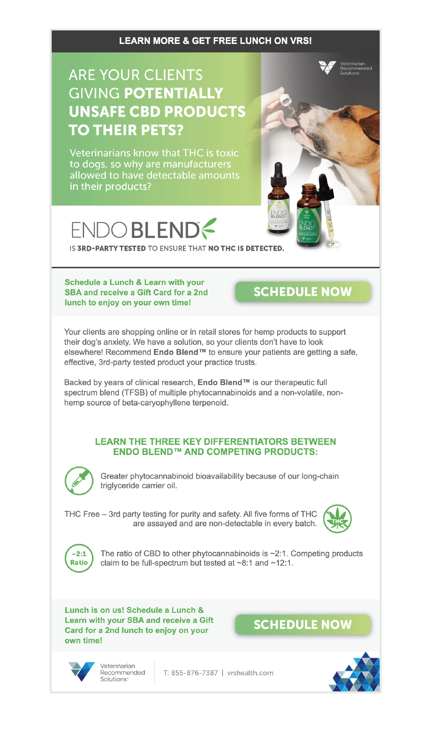 A B2B email campaign to veterinary partners. 