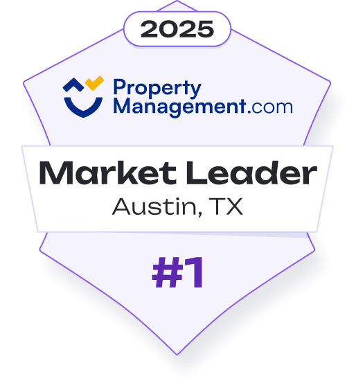 #1 Austin Property Management Company award badge recognizing Stetson Property Management by Propert