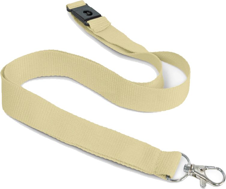 Lanyard 20 mm mit Nackensicherheitsverschluss und 1 Standardkarabinerhaken