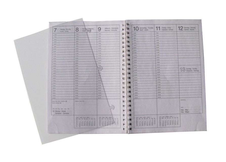 flexible Abdeckung für Heft, Block, Buch 