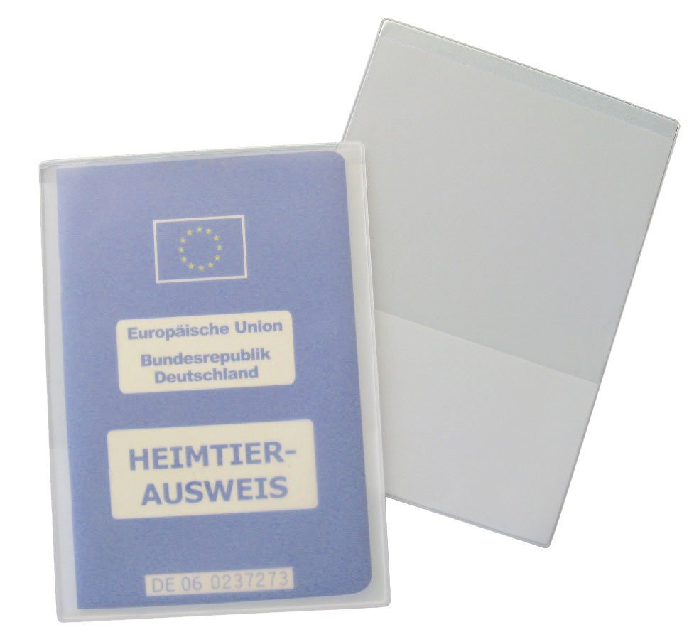 Heimtierausweis Hüllen Impfpass  ohne Druck, mit eingeschobenem Ausweis