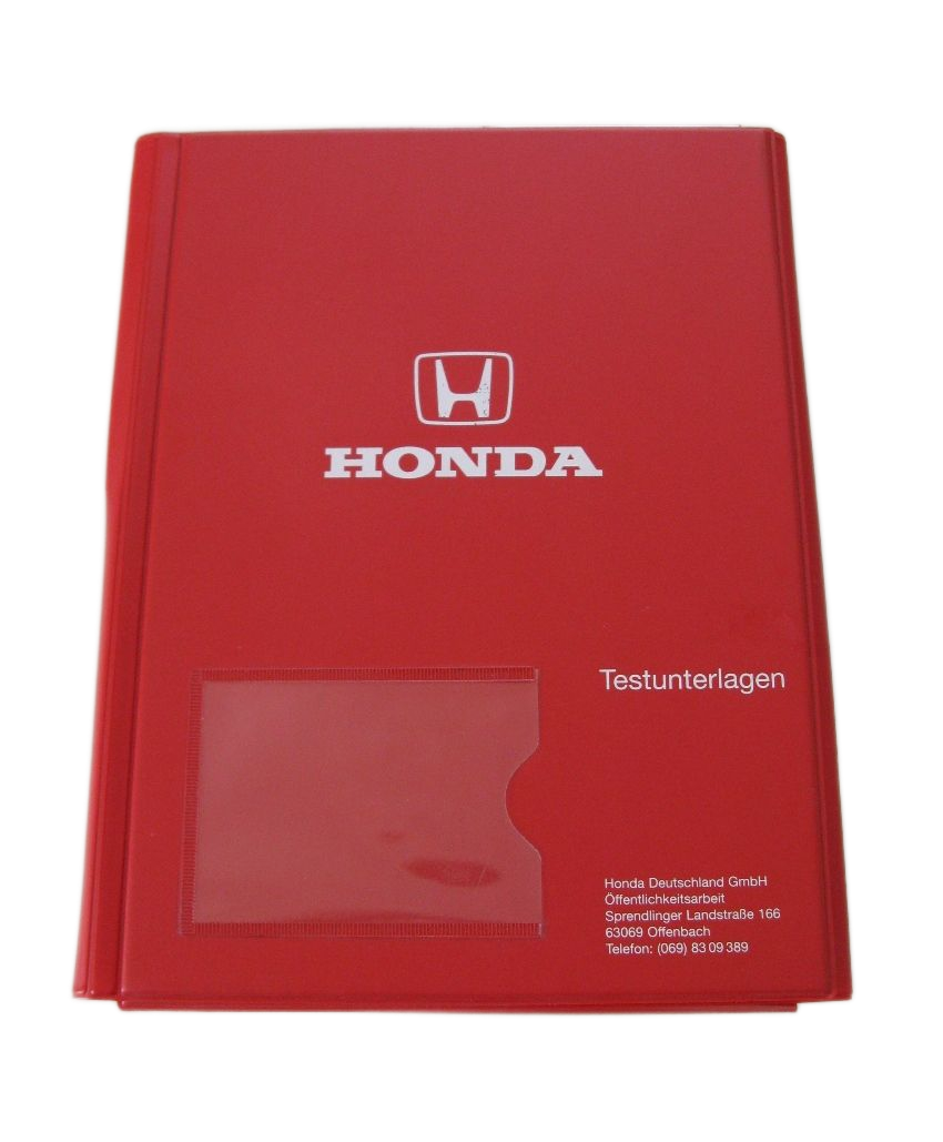 Klappmappe Honda 3-teilig, geschlossen, für Fahrzeugunterlagen, Serviceheft