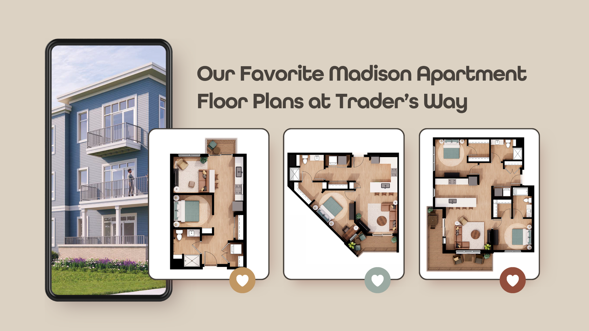 Our Favorite Madison Apartment Floor Plans at Trader’s Way
