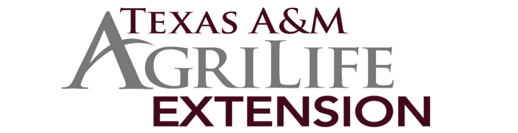 Texas A&M AgriLife Extension logo with maroon and gray text on a white background