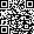 QR code with black and white squares.