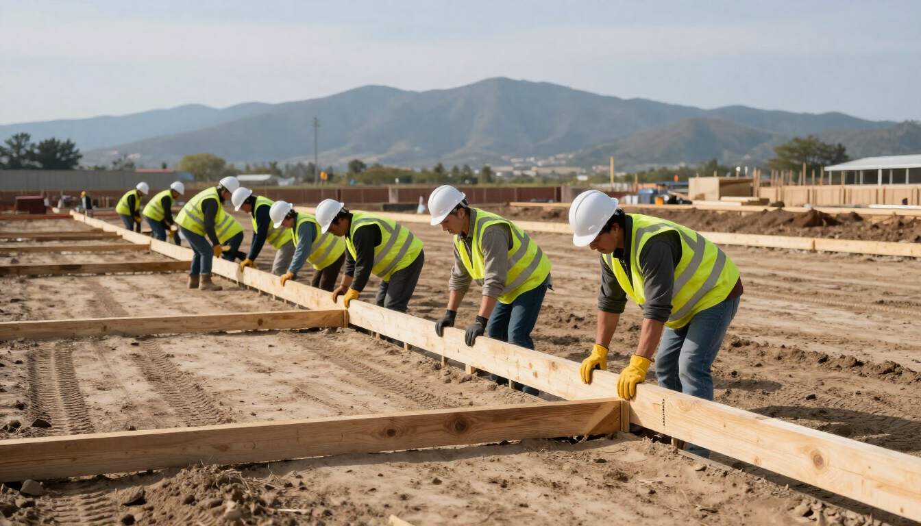 Graded construction site